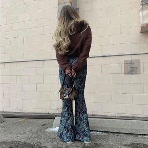 Zara wide leg paisley pants